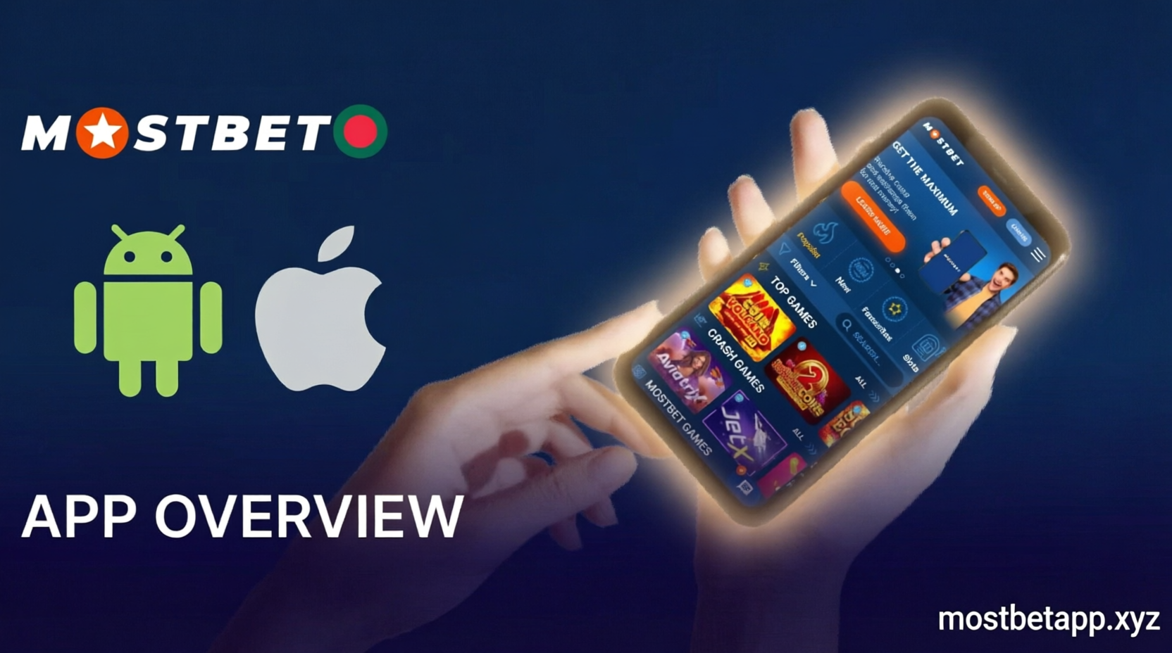 Mostbet App Overview interface displaying sports disciplines